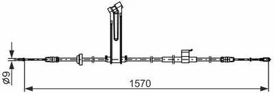 Produktbild von BOSCH Handbremsseil Seilzug Feststellbremse für FORD Transit Mk7 Kastenwagen (V363, FCD, FDD) 1 987 482 833
