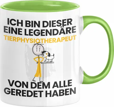 Produktbild von Tierphysiotherapeut Geschenk Tasse Lustige Geschenkidee Geburtstag für Tierphysiotherapeut Ich Bin Dieser Legendäre Tierphysiotherapeut Von Dem Alle Geredet Haben Kaffee-Becher (Grün)