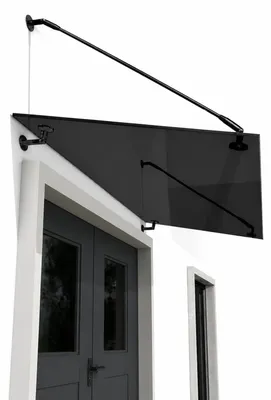 Immagine prodotto di Vetreria Westfalen (STR) 120x90 cm Vetro grigio Tettoia + supporto SW