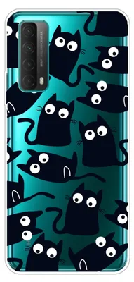 Obrázek produktu pro Pro Huawei P Smart 2021 Silicone TPU Motif Cat Kryt mobilního telefonu Transparentní
