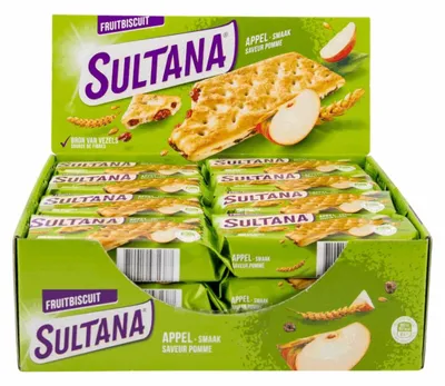 Produktbild von Sultana Fruchtkeksapfel 24 Packungen x 43 Gramm