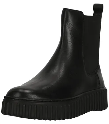 Produktbild von CLARKS Stiefelette Torhill Maple Black Leather mit charakteristischer, gerippter Sohle 1216 Black Leather 38