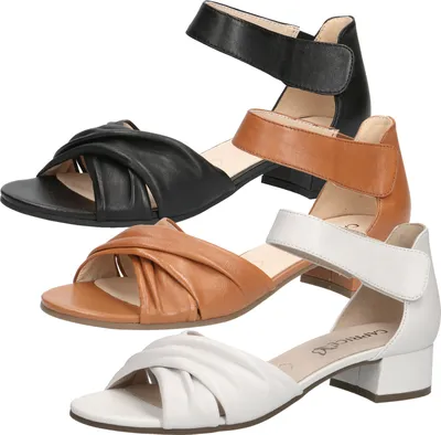 Produktbild von Caprice Damen Sandalen Sandaletten Leder 9-28200 , Größe:38.5 EU, Farbe:Schwarz