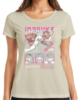 Produktbild von Inosuke Kimetsu no Yaiba Ebermaske Anime Geschenk Beast Damen T-Shirt, Natur, S