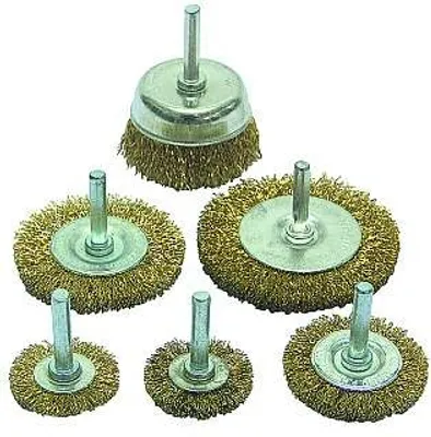 Produktbild von Scheibenbürsten-Set aus Messing, 6-teilig