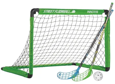 Produktbild von Enero Unihockey-Tor-Set, faltbares Tor 91 x 61 x 61 cm, 2 Schläger und Ball