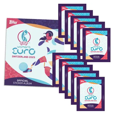 Immagine prodotto di UEFA Women's EURO 2025 Svizzera - Figurine da collezionare - 1 album + 10 bustine