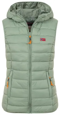 Productafbeelding van Damen steppvest met capuchon, geschikt voor het voorjaar, sportief, ideale overgangsjas voor de herfst