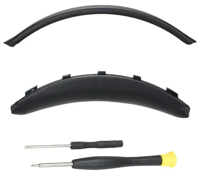 Image de INF Coussin d'arceau compatible avec Sony WH-CH720N – Cuir protéiné, mousse à mémoire, remplaçant à clipser avec installation facile Le noir