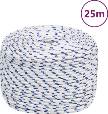 Produktbild von The Living Store Bootsseil Weiß 8 mm 25 m Polypropylen