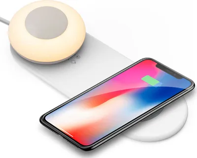 Image de kalb | Chargeur à induction pour smartphone avec lampe à batterie magnétique amovible, à intensité variable, chargeur de téléphone portable sans fil, veilleuse