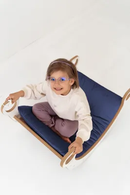 Produktbild von Matratze / Kissen für KLEINE Montessori-Wippe - marineblau