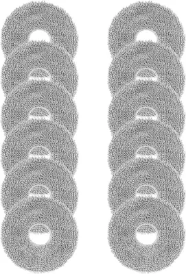 Produktbild von PromoHome® 12 Stück waschbare Mikrofaser-Wischpads für Dreame, Xiaomi und Ecovacs Roboterstaubsauger – Ersatz-Wischtücher
