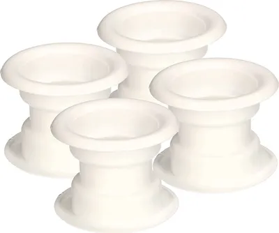 Immagine prodotto di KOTARBAU® Set di 4 griglie di aerazione rotonde in plastica bianca per porte del bagno