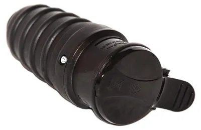 Produktbild von Gummi-Steckdose 16A 230V Klappdeckel Schutzerdung