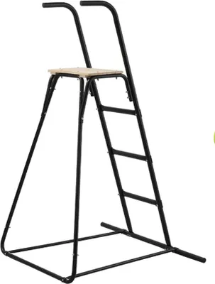 Obrázok produktu pre Voľne stojaci kovový rebrík 150 cm, čierny, protišmykový