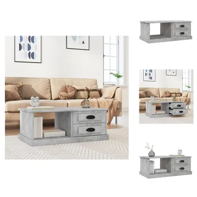 Image de vidaXL Table basse gris béton 90x50x35 cm Bois composite - Tables basses