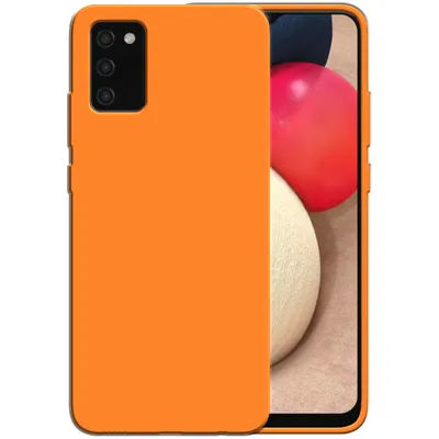 Obrázok produktu pre Smartphonica Silikónové puzdro pre Samsung Galaxy A02s s mäkkým vnútrom - oranžové