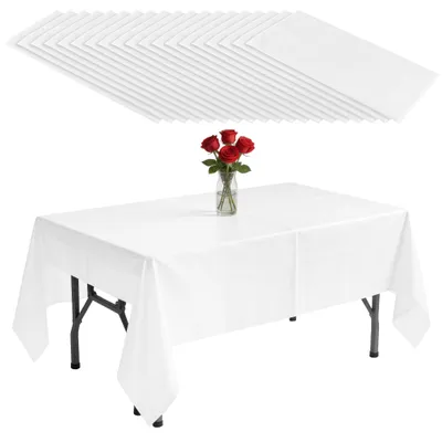 20er-Pack Wegwerftischdecken, weiß, 137x183 cm, wasserdicht