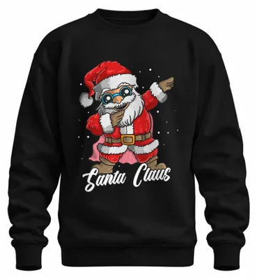 Imagen del producto de "Santa Claus haciendo 'dabbing' - Suéter navideño uni, diseño de Navidad, regalo de Navidad, color negro, talla 3XL."
