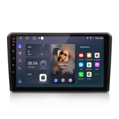 Obrázok produktu pre 13" autorádio s Androidom, PDC, hands-free, 9" Android 13, 6+128G, 8 GB RAM, 4G SIM karta, Pre Audi A3 8P 8V S3 RS3 2003-2013, GPS, DAB+, NAVI, WIFI, SWC