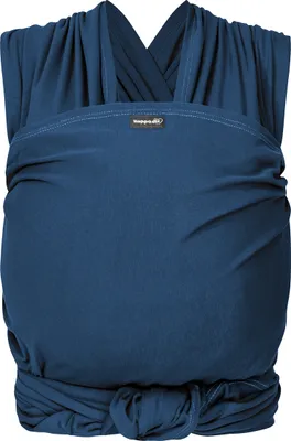 Produktbild von HOPPEDIZ Babytragetuch Elastisches Tragetuch für Neugeborene ab Geburt - aus 100 % Baumwolle indigo 4,60 x 0,50 m