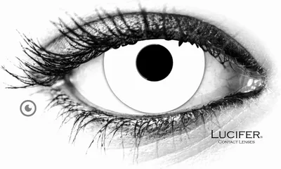 Produktbild von Lucifer® White Out Farbige Kontaktlinsen - 2 Stück (1 Paar), Ohne Sehstärke
