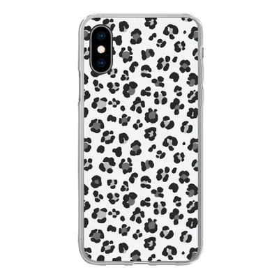 Produktbild von MuchoWow® Handyhülle Schutzhülle Hülle für iPhone X Panther Druck - Grau - Abstrakt Silikon Softcase Handy Hülle - Handyhülle