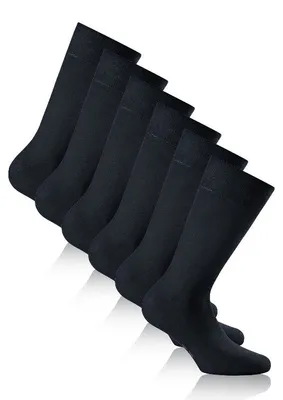 Produktbild von Rohner Baumwolle ll 3er Pack, Sportsocken, Schwarz, Erwachsener, Uni, 35-38, Knielänge