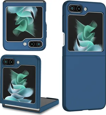 Produktbild von Galaxy Z Flip5 Hülle, Dünn Hart PC Kratzfeste Schutzhülle für Samsung Galaxy Z Flip 5 Dunkelblau