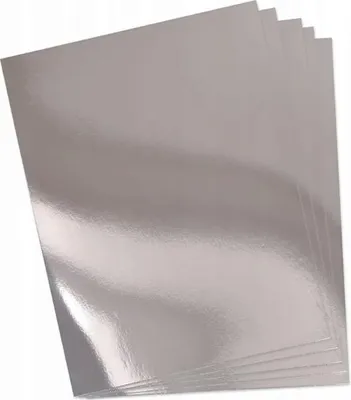 Produktbild von Metallisierter Karton Mirror Silver A4 230g 10 Blatt Happy Color