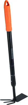Obrázek produktu pro BLACK+DECKER Kultivátor s motykou - Zahradní hrábě a motyka - Nastavitelná délka 66-101 cm - Kultivace a pletí - Černá/oranžová barva