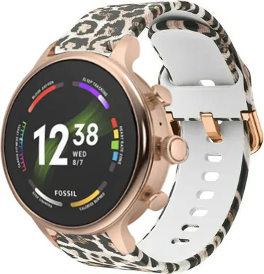 Produktbild von Strap-it Lucky Leopard Fossil Gen 6 42mm Armband