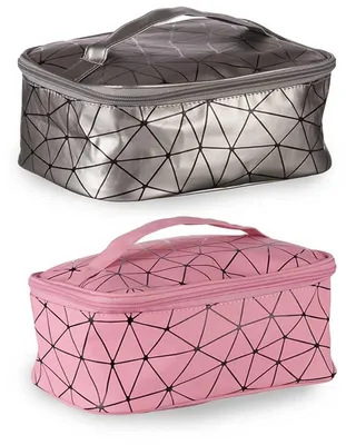 Immagine prodotto di Borsa da trucco alla moda con cerniera, beauty case, organizer per trucchi, borsa per cosmetici, valigetta da viaggio – 1 pezzo