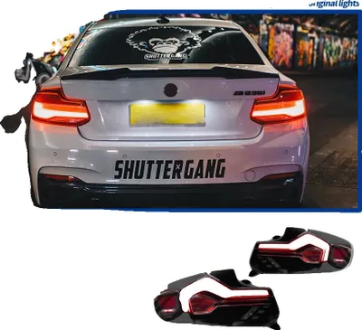 Image de AKD Feu arrière pour BMW, feu stop rouge à LED, clignotant dynamique, fumée