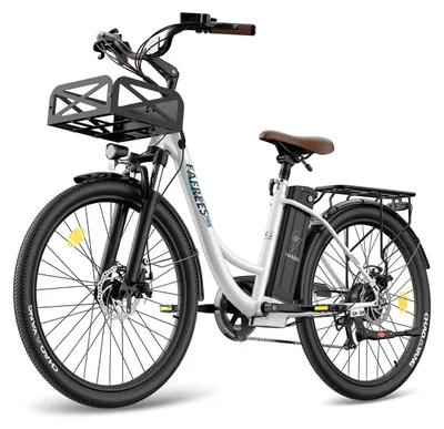 Produktbild von Elektrisches Fahrrad FAFREES F26 Lasting - Motor 250W Akku 36V25Ah 26x1.95 Zoll Reifen Mechanische Scheibenbremsen - Weiß