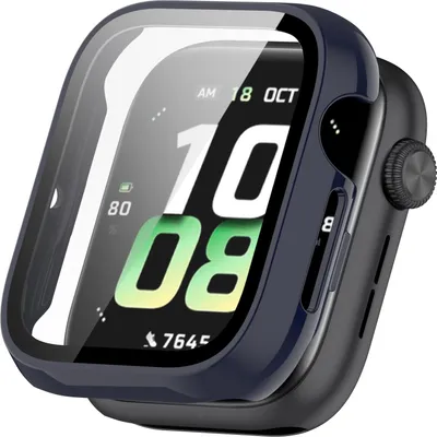 Image de Étui de protection en plastique PC + verre trempé H9 bleu pour Honor Watch 5