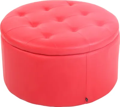Produktbild von TPFLiving Sitzhocker Eva Kunstleder rot