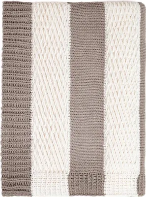 Zdjęcie produktu dla HOMLA Koc RUDENS w pasy ecru 130x170cm