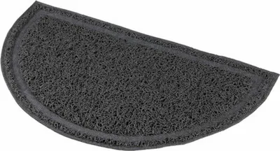Produktbild von TRIXIE Vorleger für Katzentoiletten, halbrund, PVC, 41 x 25 cm, anthrazit
