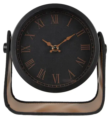 Produktbild von Clayre & Eef Tischuhr 22 cm Schwarz Braun Eisen