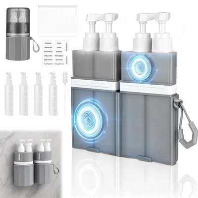 Immagine prodotto di Eris, dispenser da viaggio 4-in-1, ricaricabile per liquidi