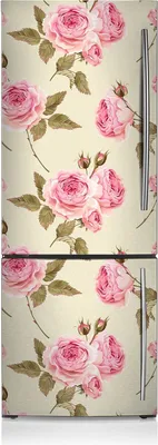 Produktbild von Kühlschrank Aufkleber Kühlschrankmagnete Dekoration Kühlschrankfolie 60x180 cm - Rosen Englisch.