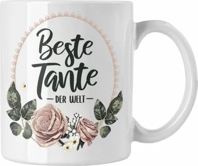 Produktbild von Trendation - Beste Tante der Welt Geschenk Tasse mit Spruch Kaffeetasse für Coole Tante (Weiß)