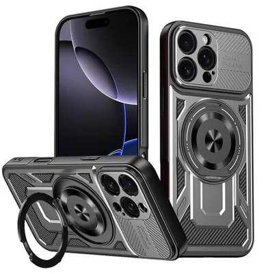 Zdjęcie produktu dla Techsuit - Etui RuggedCam do iPhone 16 Pro - szare