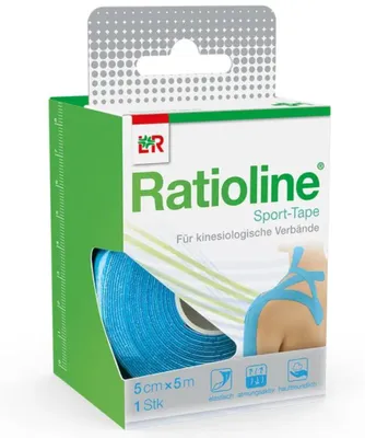 Obrázok produktu pre Ratioline športová páska 5 cmx5 m tyrkysová 1 ks