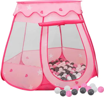 Obrázok produktu pre Detský stan na hranie s 250 loptičkami ružový 102x102x82 cm