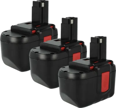 Produktbild von vhbw 3x Akku Ersatz für Bosch 2607335510, 2607335645, 2607335637, 2607335538, 2607335537, 2607335562, 2607335561 für Werkzeug (3000 mAh, NiMH, 24 V)