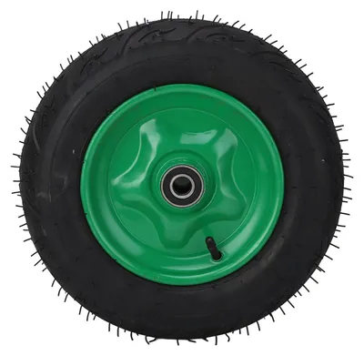 Image de Roue de remplacement pour diable, 14 pouces, 550 lb, caoutchouc porteur, antidérapante, remplacement pour chariot de jardin