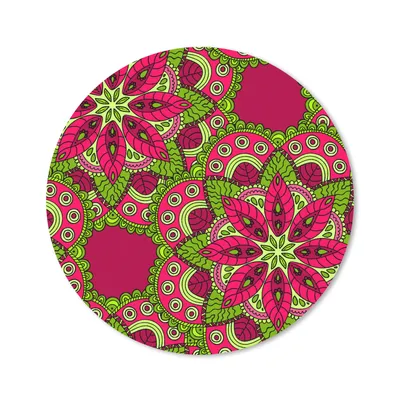 Produktbild von MuchoWow® Mauspad Mousepad Hippie - Mandala - Blumen - Entwurf 30x30 cm - Mousepads - Maus Mat - Pad - Mausunterlage - Tischunterlage - Schreibtischmatten